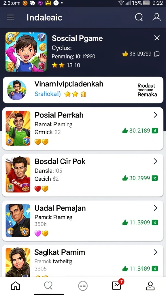 Berbagai mode permainan yang bisa dipilih.