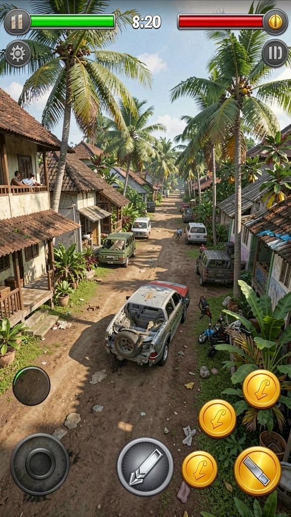 Tangkapan layar menunjukkan pemandangan indah dalam game.