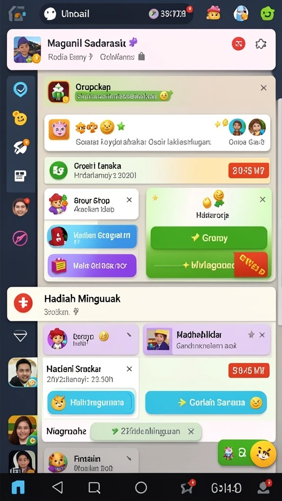 Tampilan karakter yang unik dan menarik.
