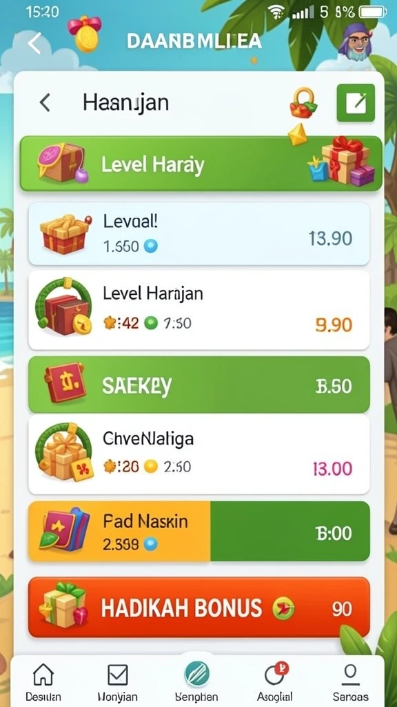 Tangkapan layar dari level petualangan yang seru.