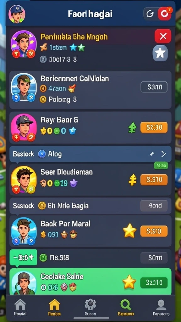 Pengaturan level yang penuh warna dan detail.