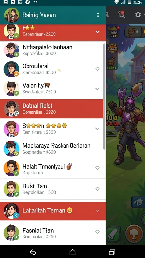 Tangkapan layar level baru penuh warna.