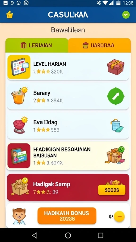 Misi tantangan dengan berbagai level kesulitan.