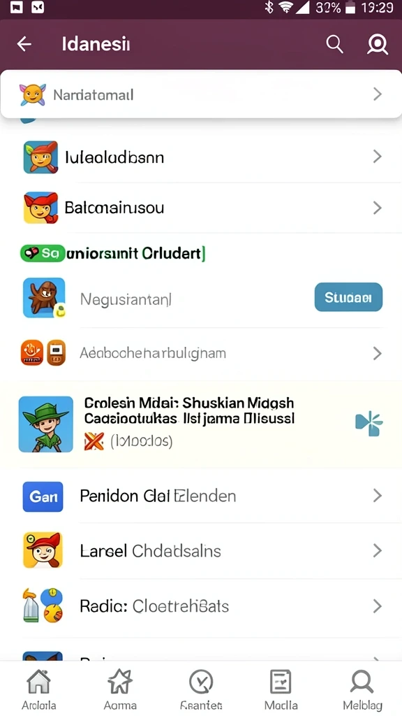 Tantangan seru di setiap level.