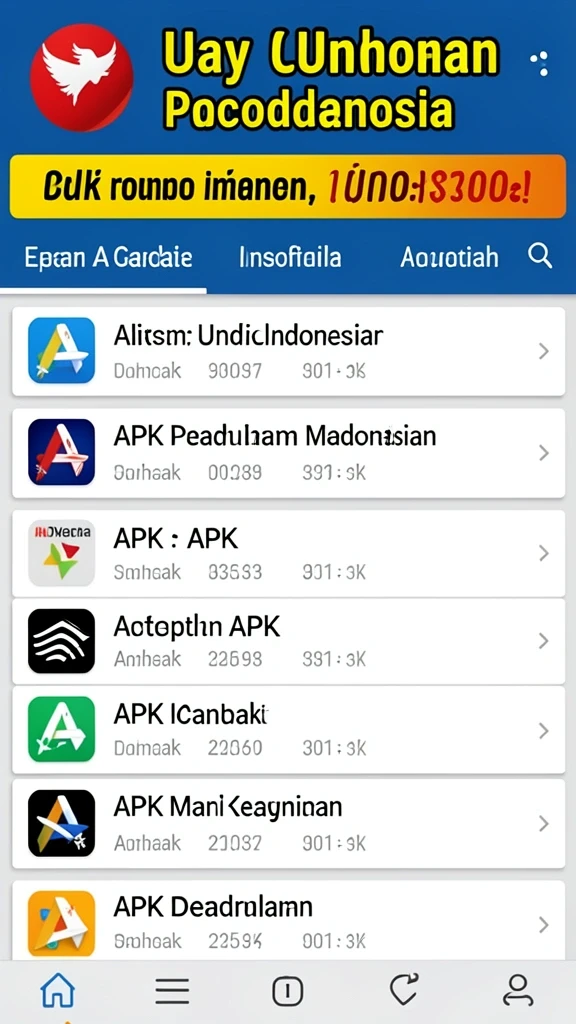 Tampilan menu utama yang sederhana dan menarik.